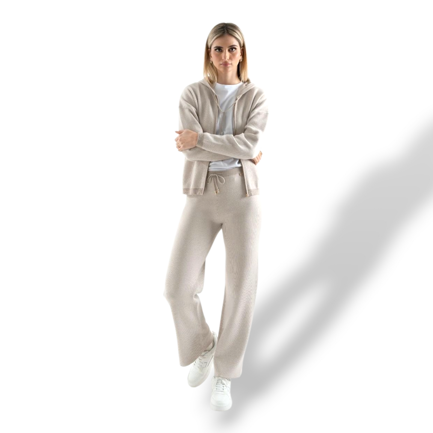 Felpa in maglia a coste