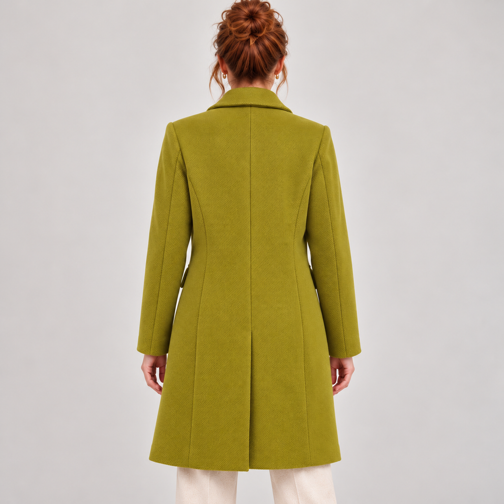 Cappotto sciancato verde lime