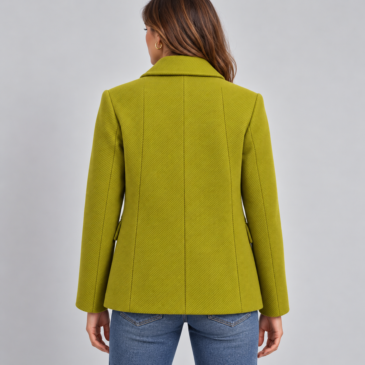 Cappottino corto doppiopetto lime
