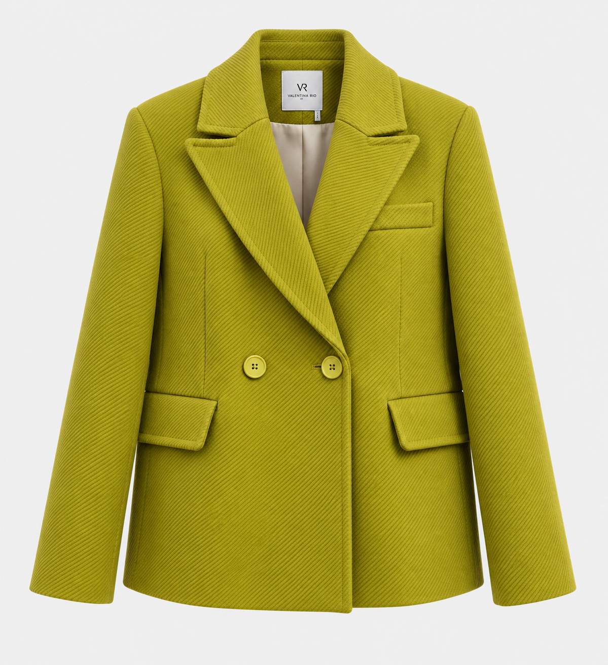 Cappottino corto doppiopetto lime