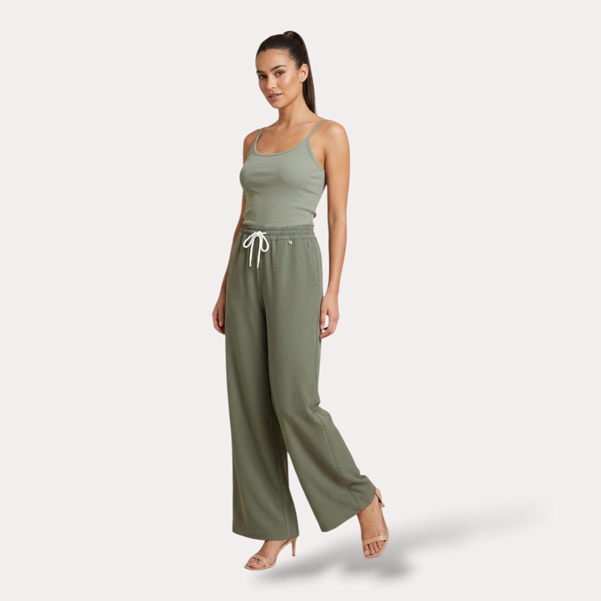 Pantalone Wide Leg Effetto Lino – Chic & Comfort in Viscosa