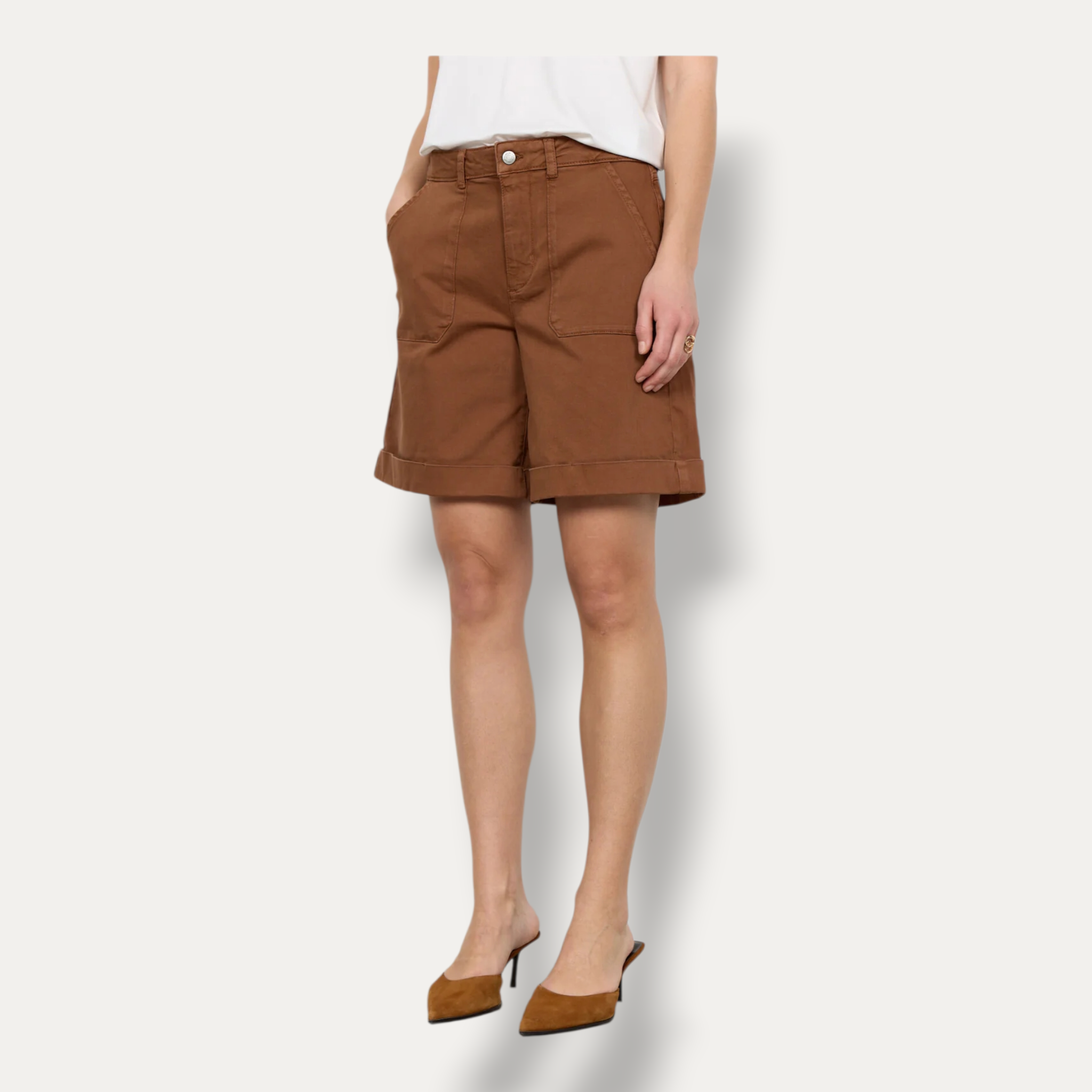 Pantaloncini jeans tabacco Erna