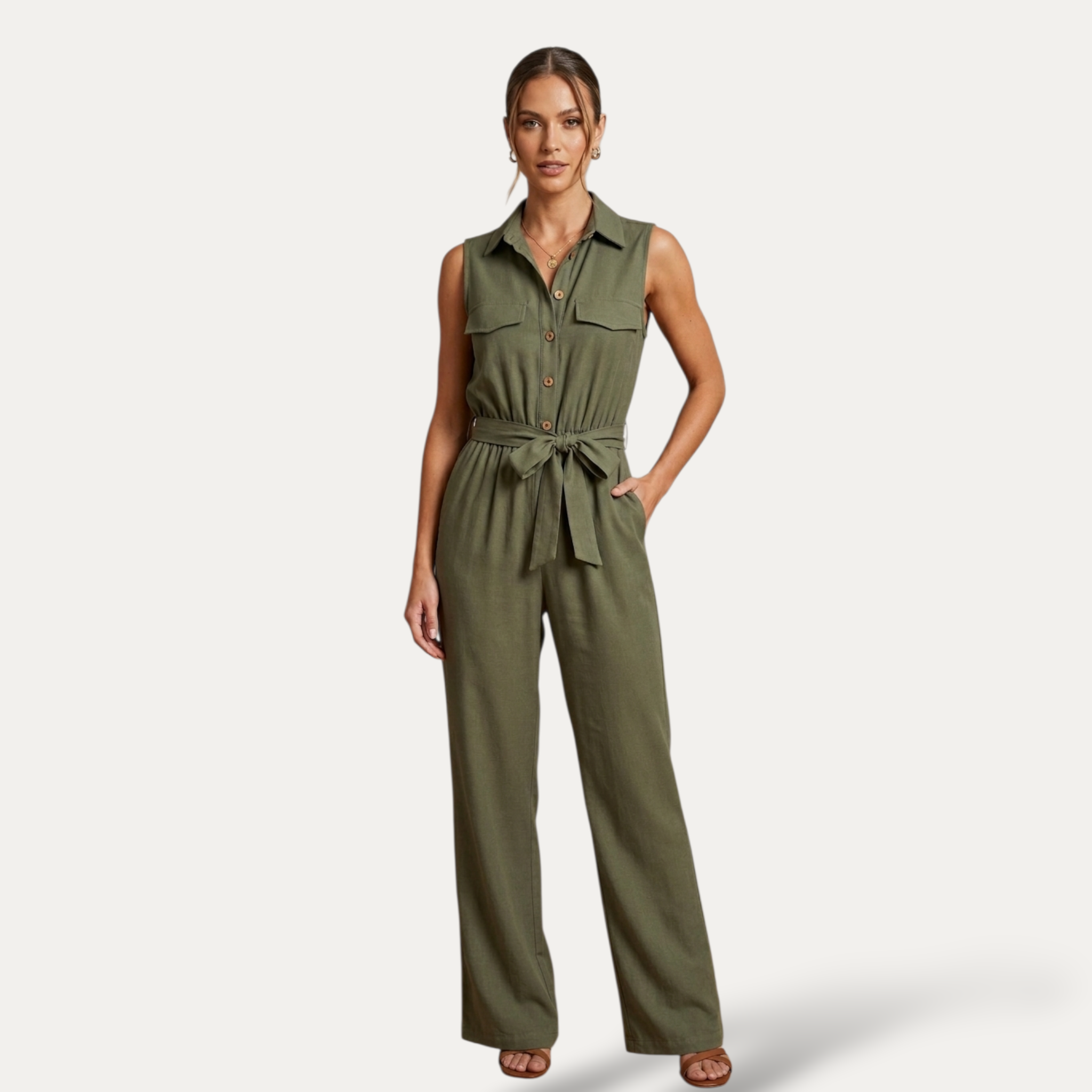 Tuta Intera Smanicata in Viscosa – Stile Urban Chic