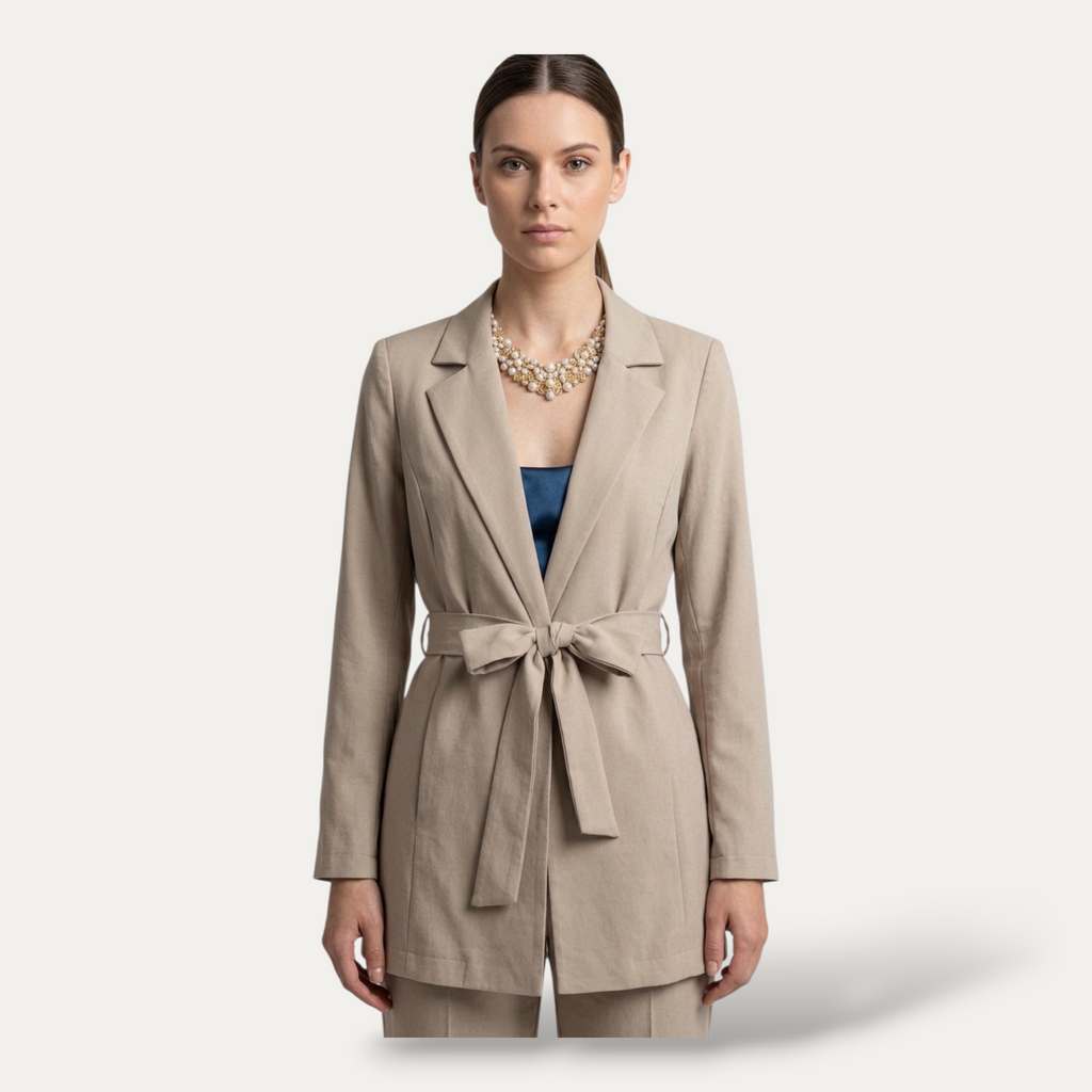 Blazer Estivo Donna in Mix Viscosa – Giacca Leggera con Tasche