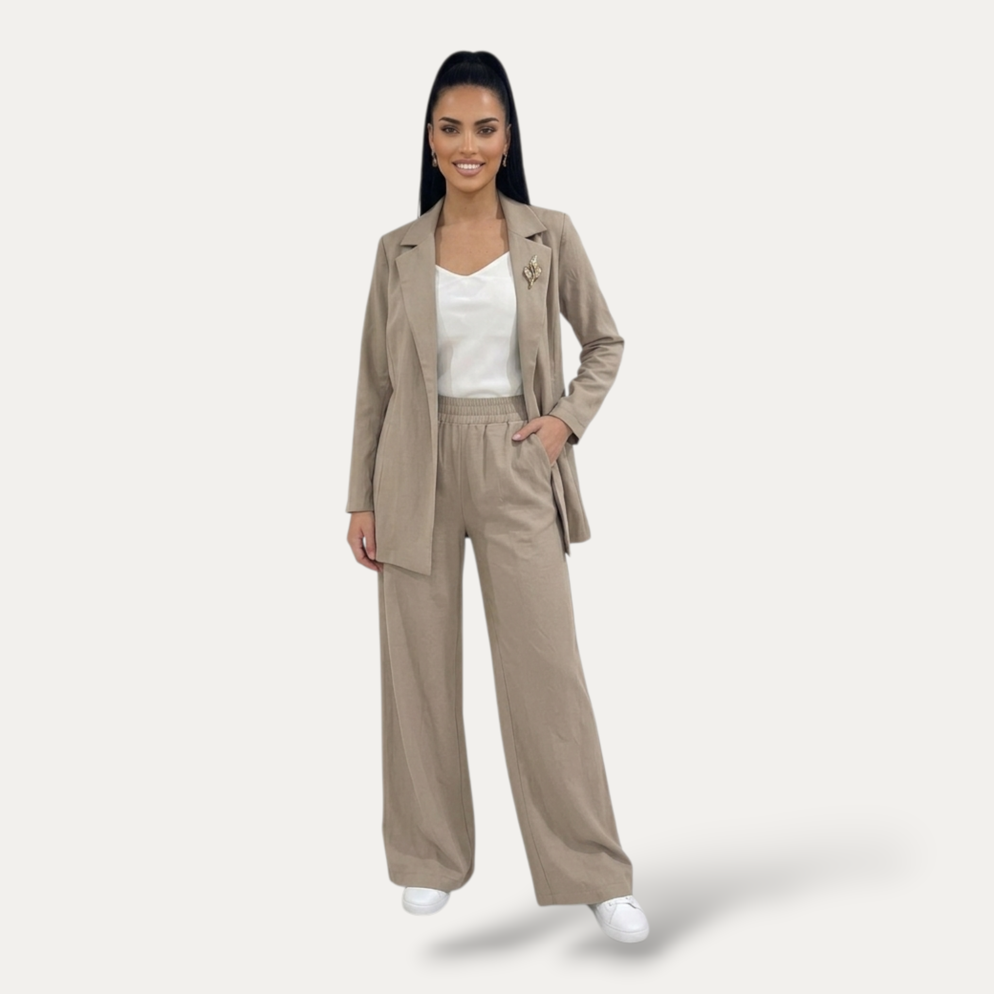 Blazer Estivo Donna in Mix Viscosa – Giacca Leggera con Tasche