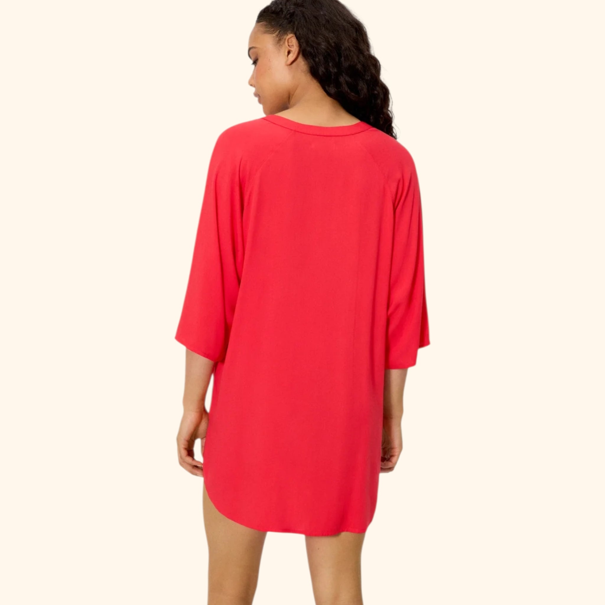 Camicia copricostume viscosa
