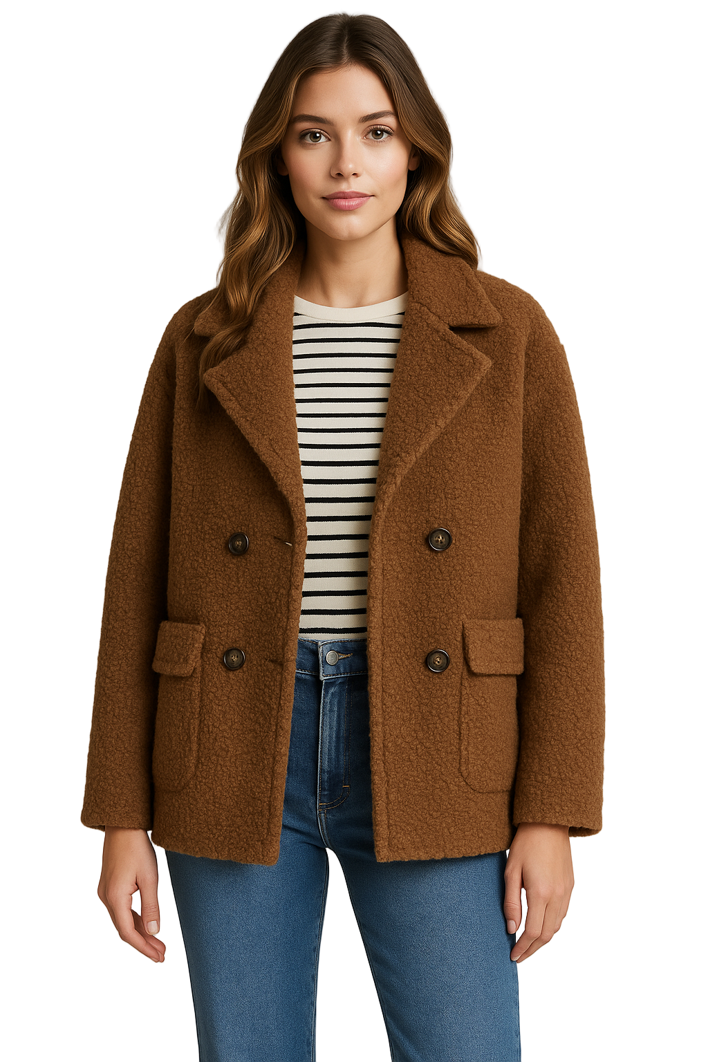 Giaccone Teddy doppiopetto