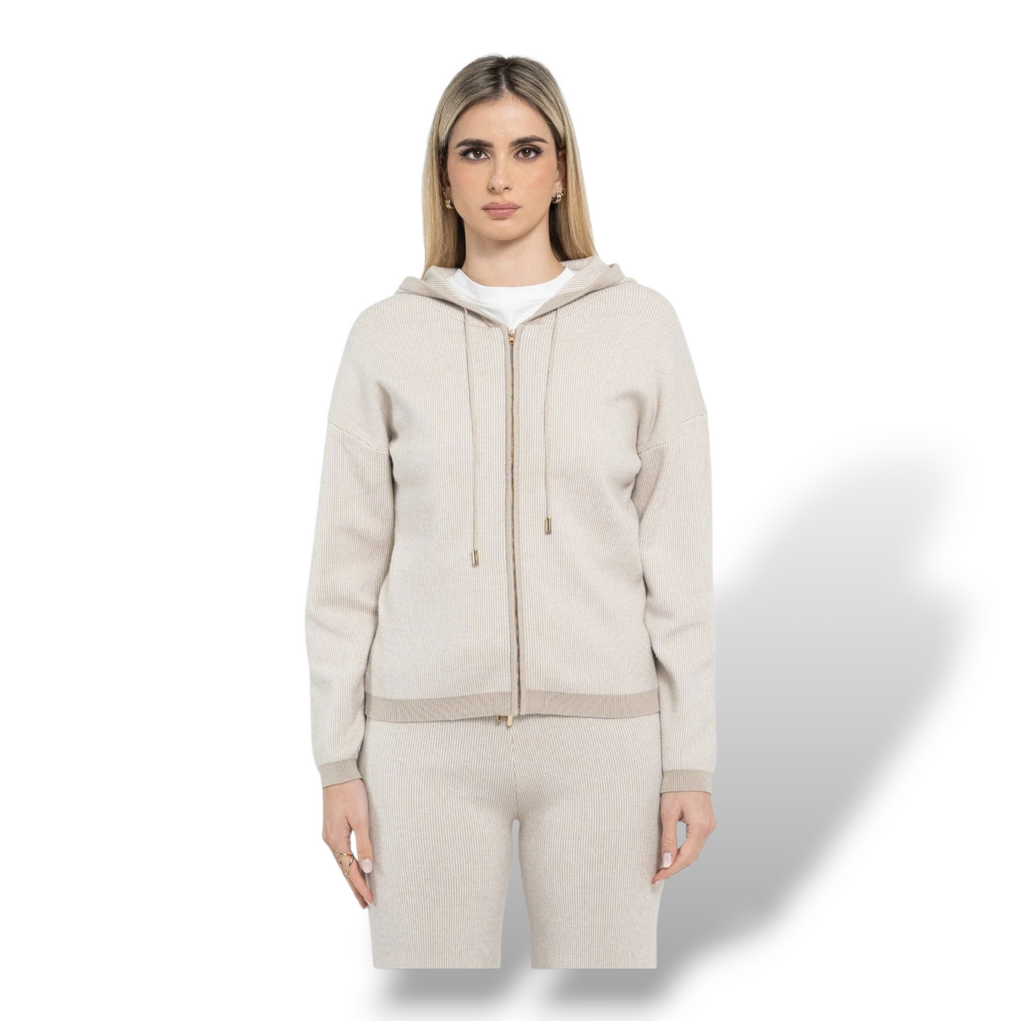 Felpa in maglia a coste