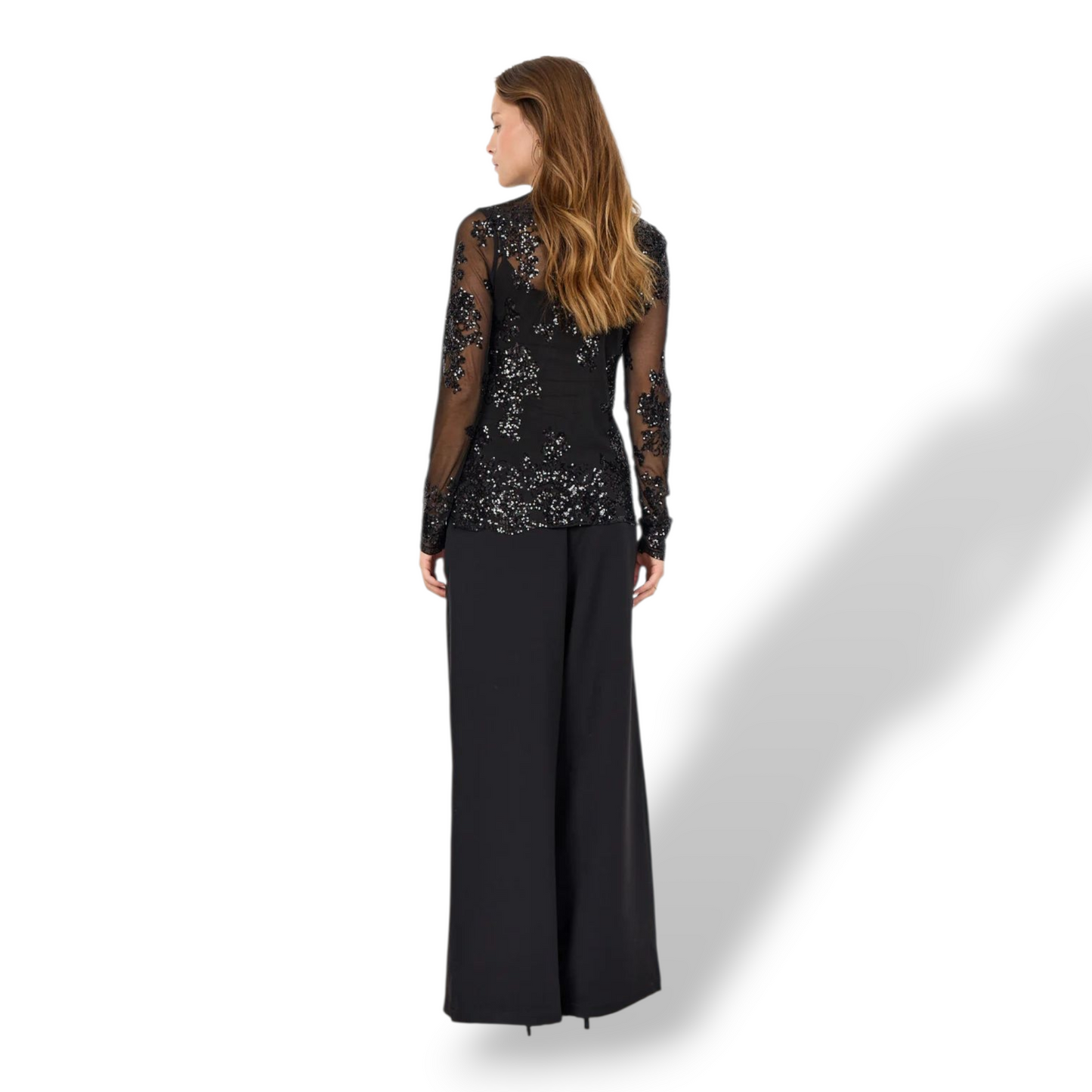 Blusa Aube tulle e paillettes