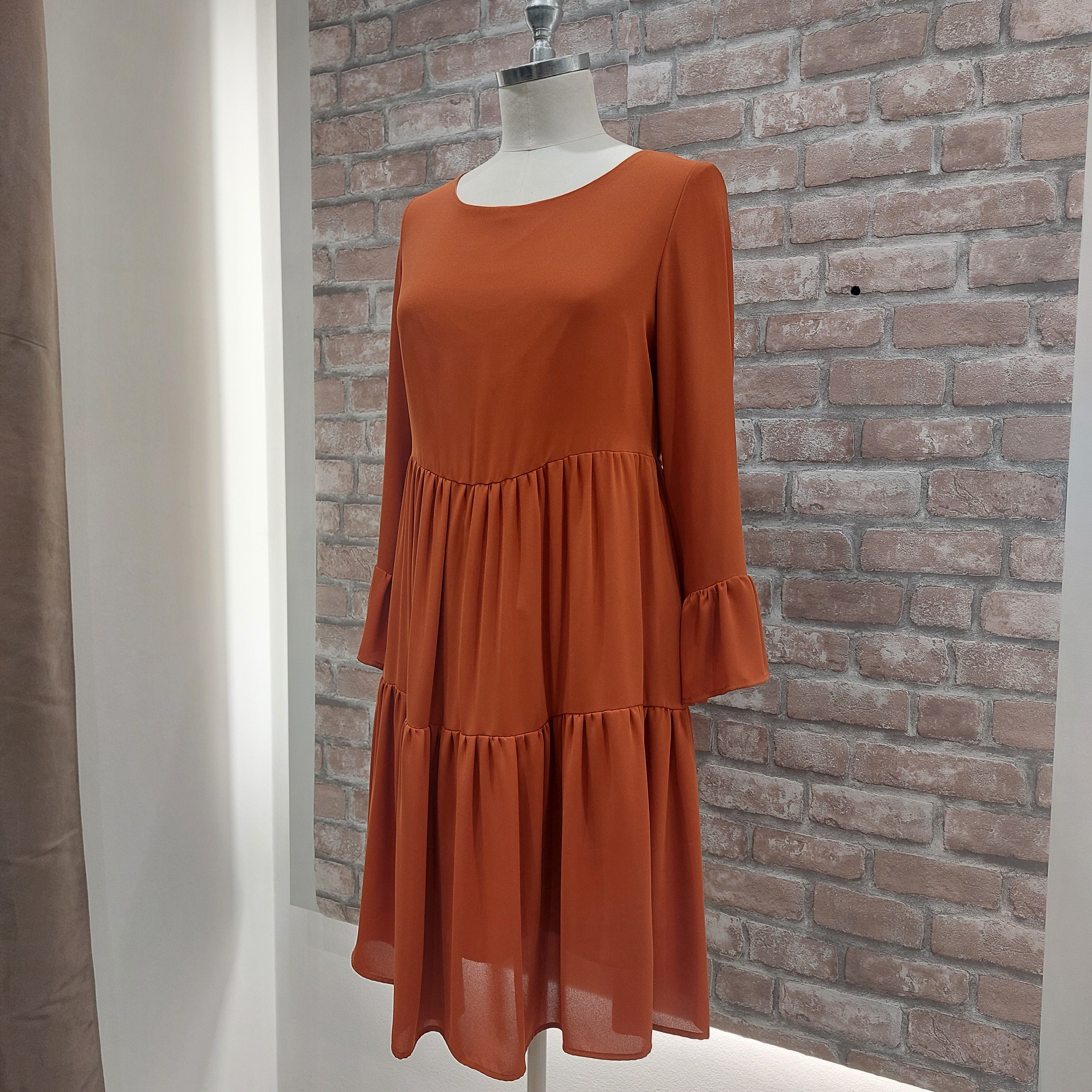 Abito Georgette a balze