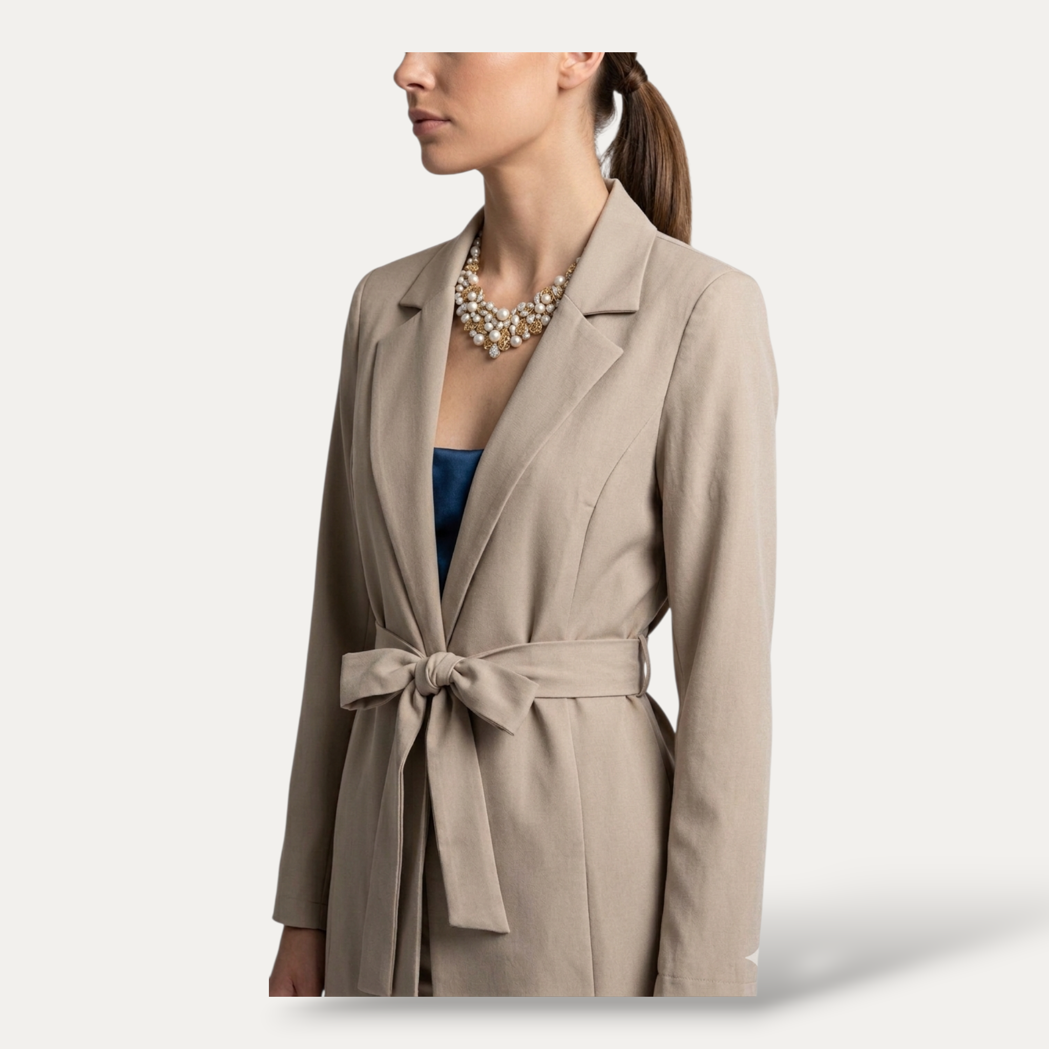 Blazer Estivo Donna in Mix Viscosa – Giacca Leggera con Tasche