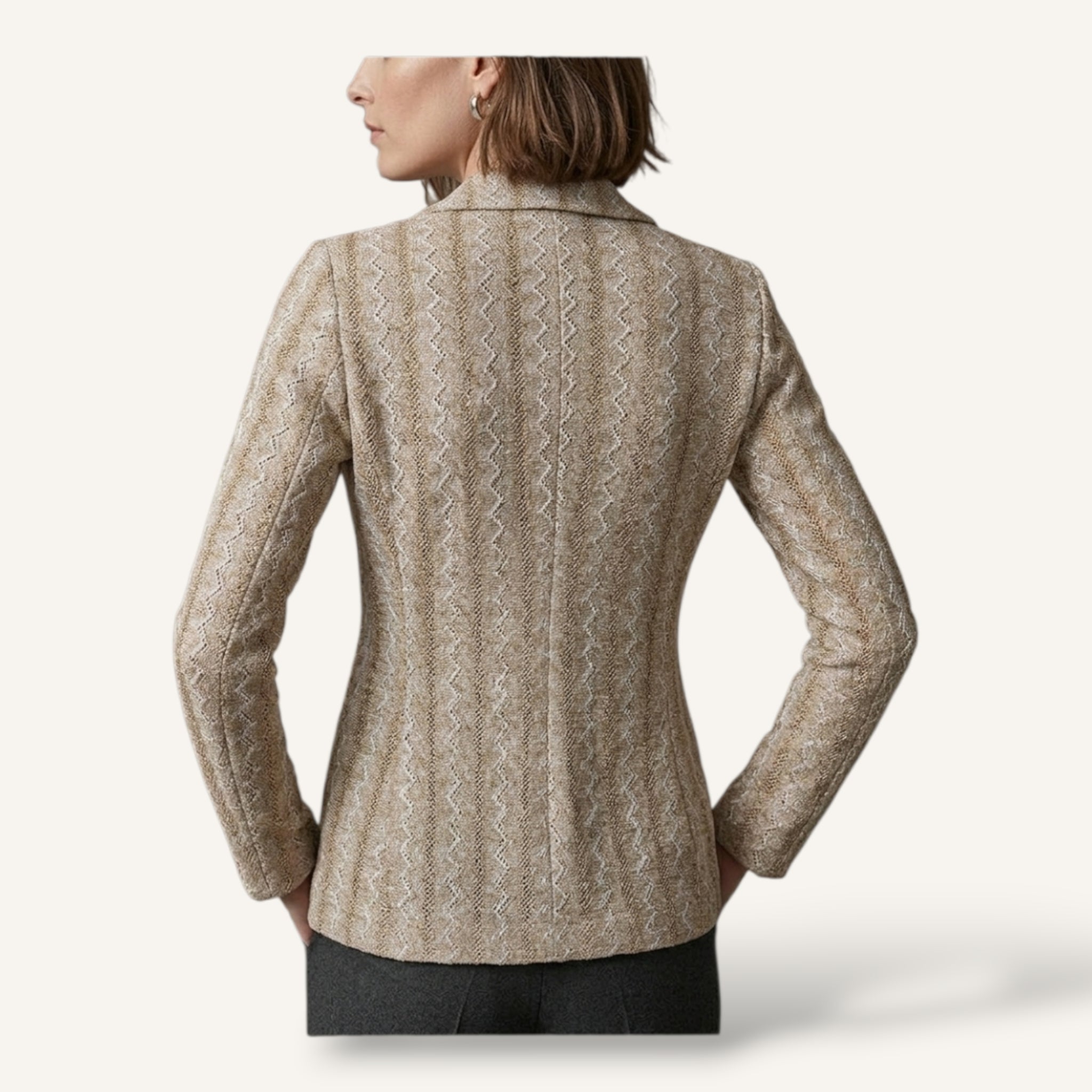 Blazer sartoriale jaquard motivo geometrico