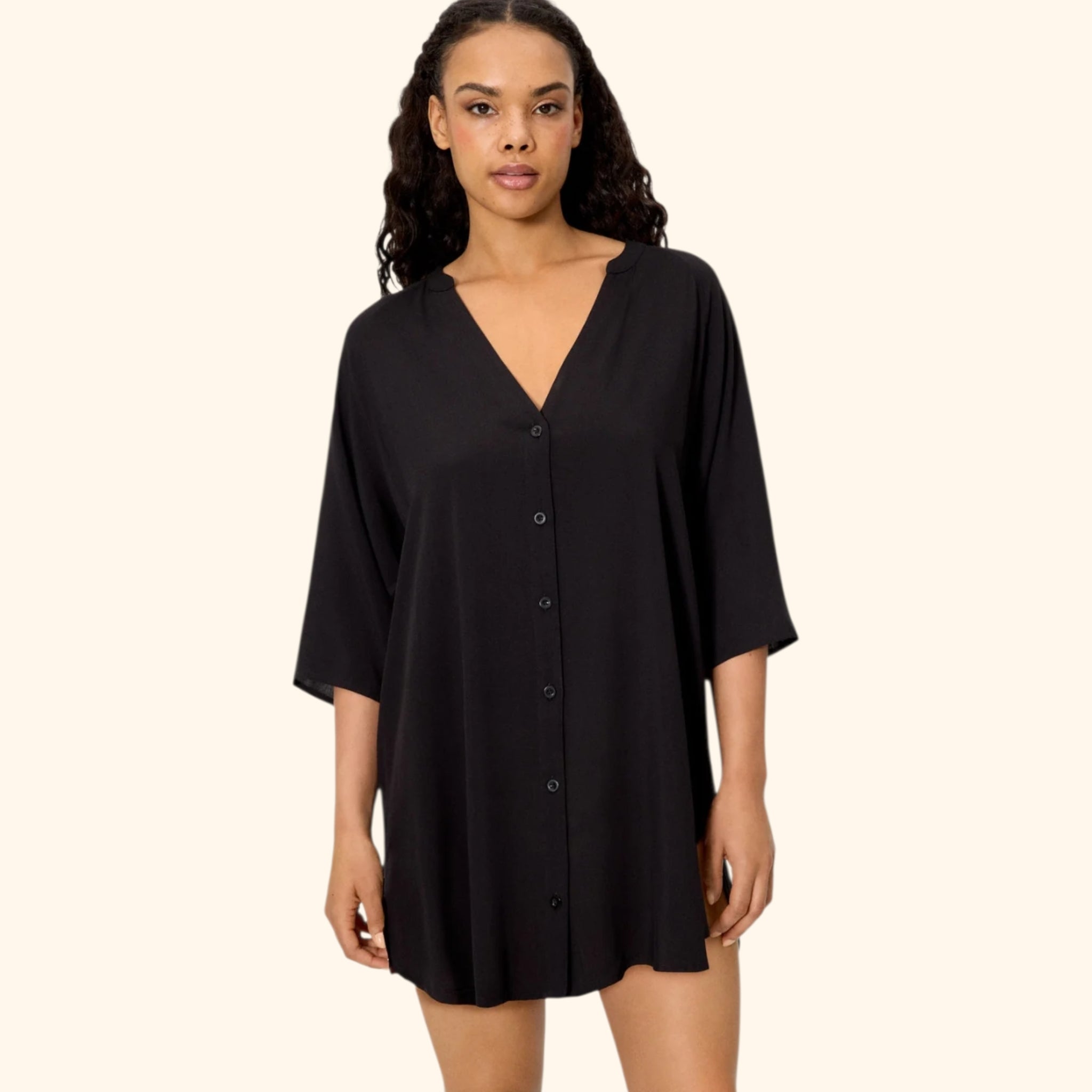 Camicia copricostume viscosa