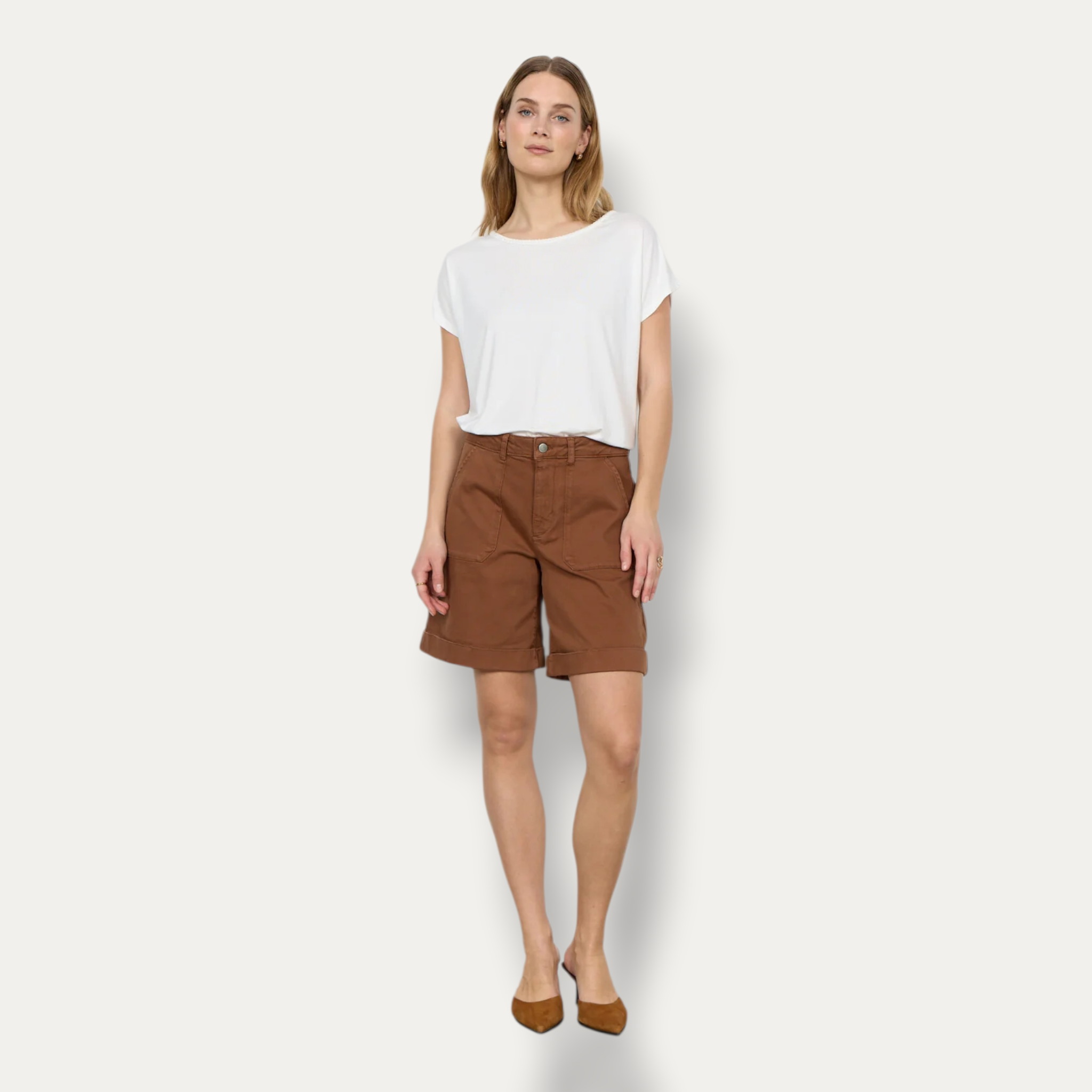 Pantaloncini jeans tabacco Erna