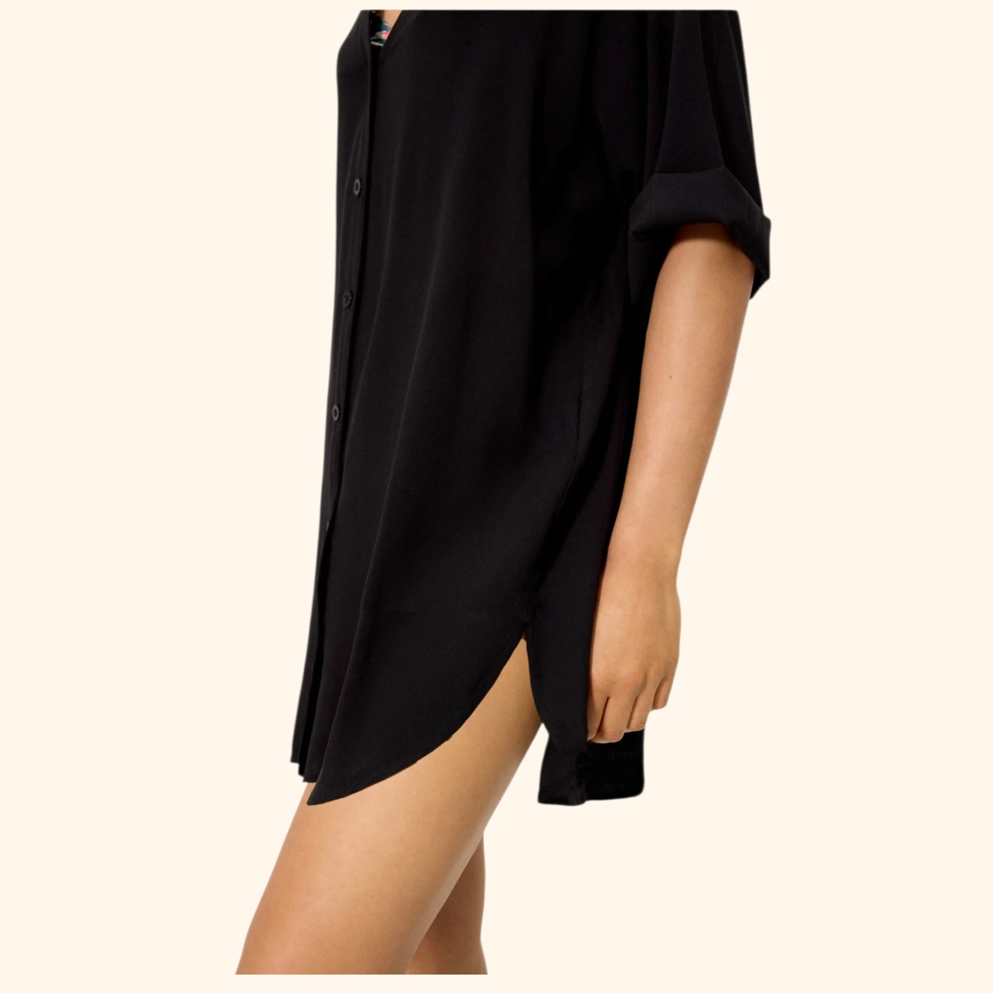 Camicia copricostume viscosa