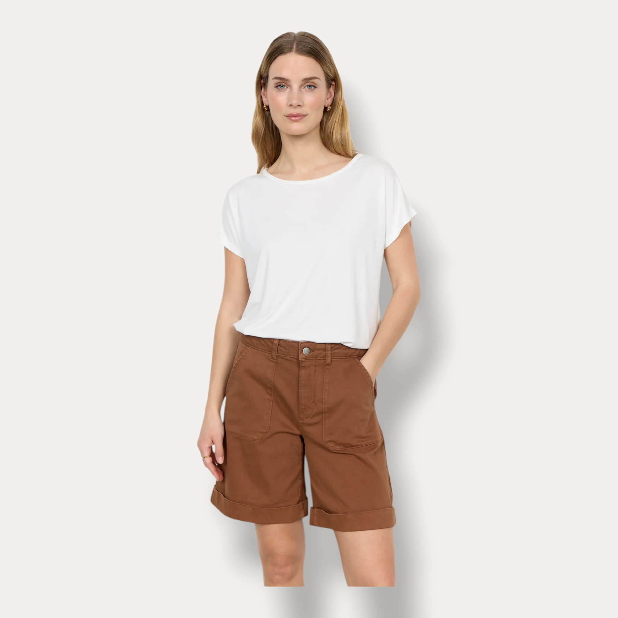 Pantaloncini jeans tabacco Erna